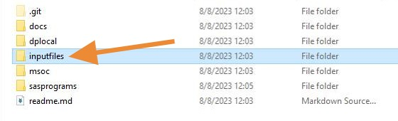 Location of inputfiles folder