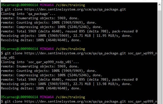 Clone the QA Package