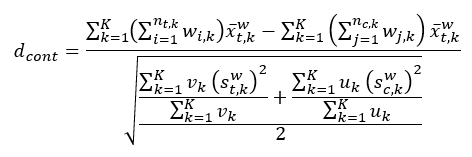 Weighted standardized differences of continuous variables.